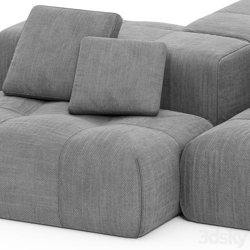 Saba Italia PIXEL Sectional fabric sofa with removable cover