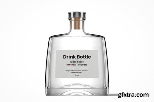 Modern Flat Drink Bottle Mockup Pack 4GNW36L