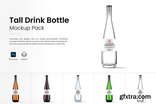 Slim Drink Bottle Mockup Pack KWG48M9