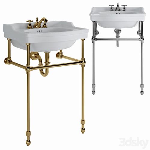 Cierra console sink with brass stand