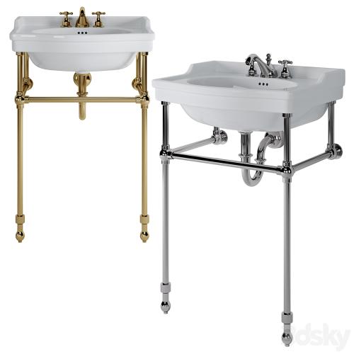 Cierra console sink with brass stand