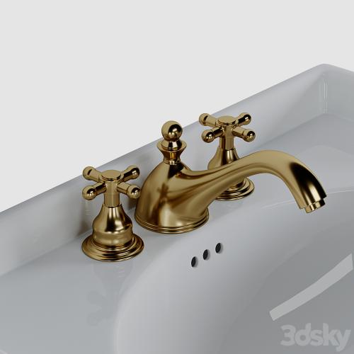 Cierra console sink with brass stand