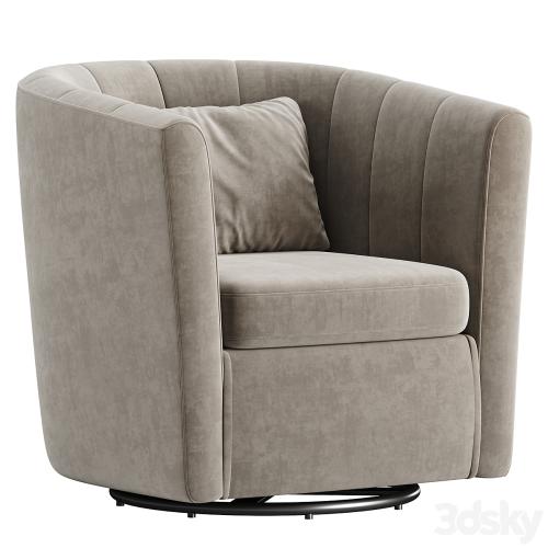 Ashworth Upholstered Swivel Barrel Chair