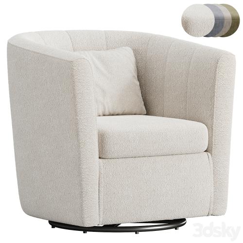 Ashworth Upholstered Swivel Barrel Chair