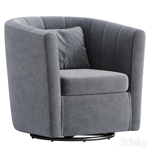 Ashworth Upholstered Swivel Barrel Chair