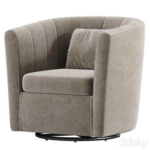 Ashworth Upholstered Swivel Barrel Chair