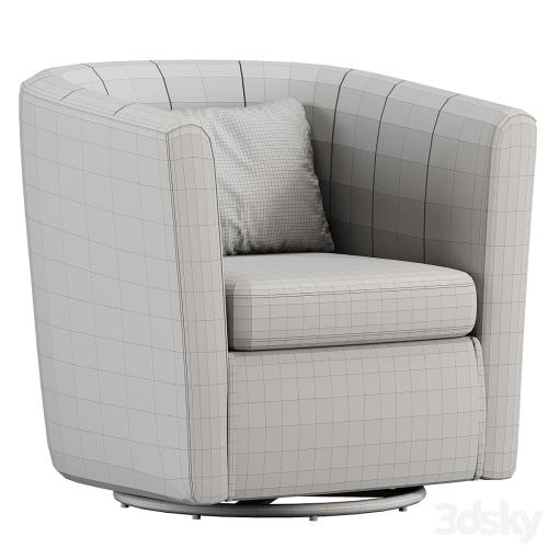 Ashworth Upholstered Swivel Barrel Chair