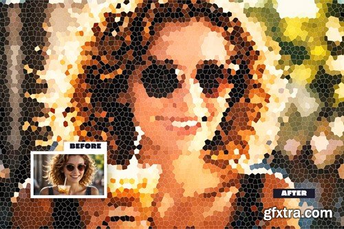 Mosaic Art Photo Effect G79NR7J