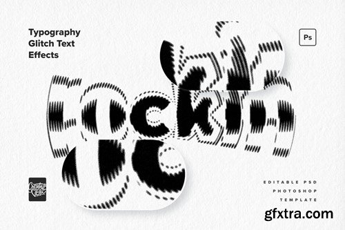 Typography Glitch Text Effects 67PGDGL