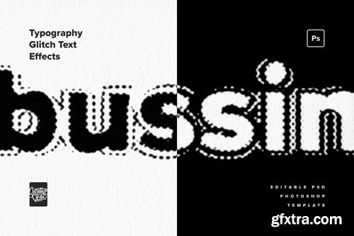 Typography Glitch Text Effects 67PGDGL