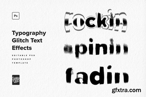 Typography Glitch Text Effects 67PGDGL