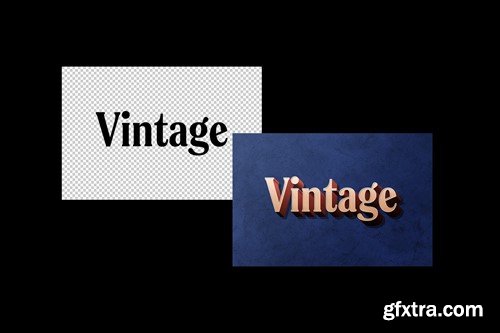 3D Vintage Text Effect DLSQDHV