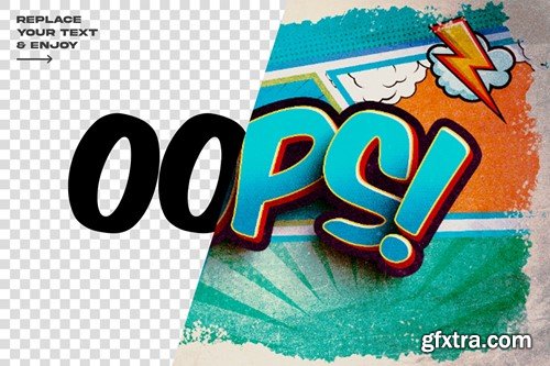 Oops Comic Style Editable Text Effect DF9DPYB