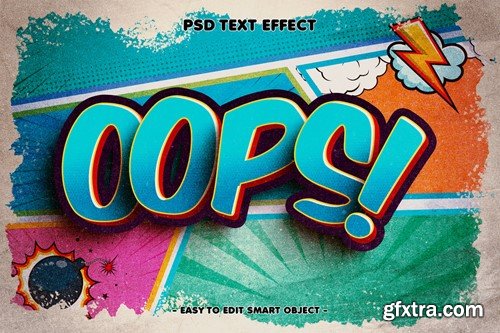 Oops Comic Style Editable Text Effect DF9DPYB