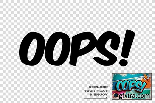 Oops Comic Style Editable Text Effect DF9DPYB