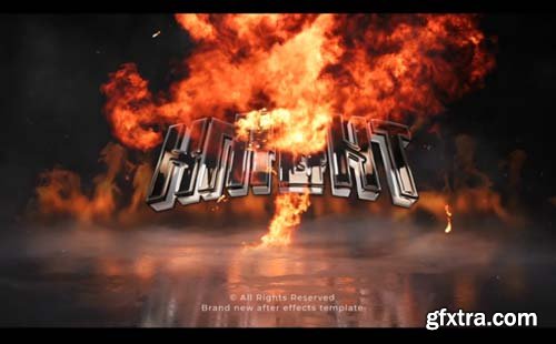 Explosion Fire Logo Reveal After Effects Template