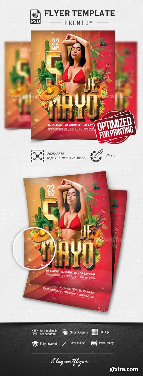 Cinco de Mayo Party - Premium Flyer template (PSD)