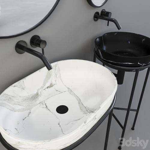 Marble washbasin Globo