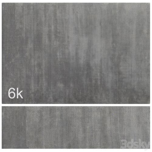 Carpet set 17 - Plain Gray Wool Rug / 6K