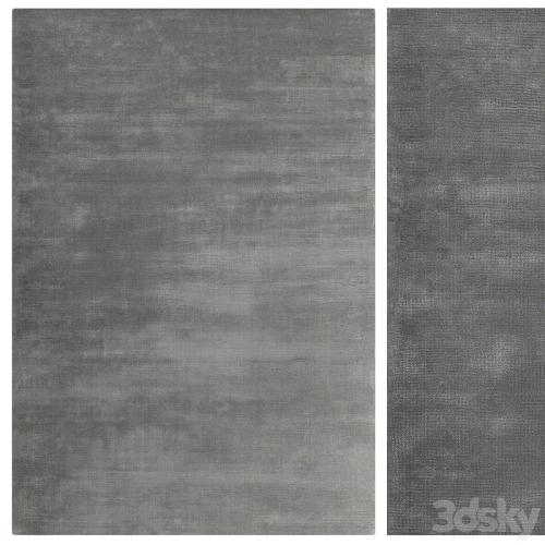 Carpet set 17 - Plain Gray Wool Rug / 6K