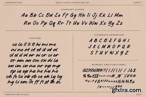 EmiliaNote Handwritten Font QRH9X6J