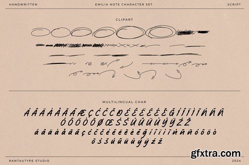 EmiliaNote Handwritten Font QRH9X6J