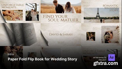 Videohive Intro - Paper Fold Flip Book for Wedding Story Effects Project Files 54301998