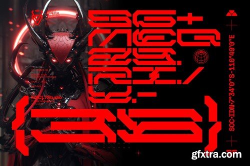 Brayqose Font Family - Futuristic Cyberpunk CHGZWMJ