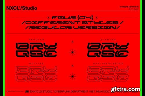 Brayqose Font Family - Futuristic Cyberpunk CHGZWMJ