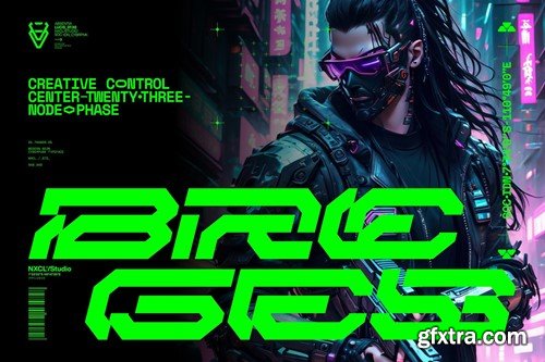 Brayqose Font Family - Futuristic Cyberpunk CHGZWMJ