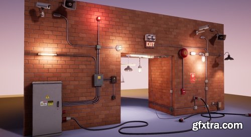 UnrealEngine - Electrical set / lamps /wires