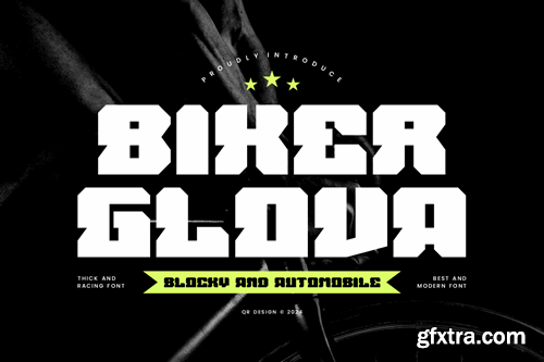 Biker Glova - Blocky & Automobile Font JG3NWA7