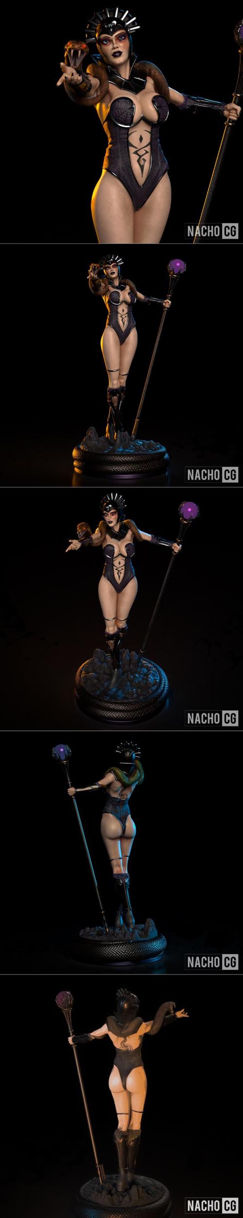 Fan Art – Evil-Lyn from MOTU Statue – 3D Print Model STL