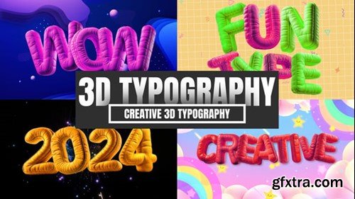 Videohive Creative 3D Typography For After Effects 54346835