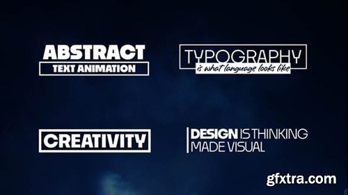 Videohive Abstract - Text Animation 54337319