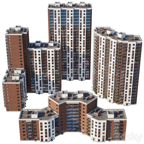 Set of multi-storey buildings