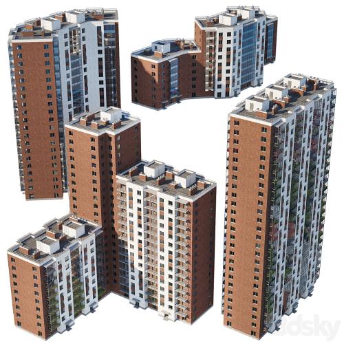 Set of multi-storey buildings