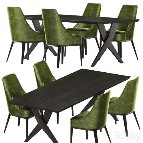 Softhouse Crossing table, Softhouse Flavia chair