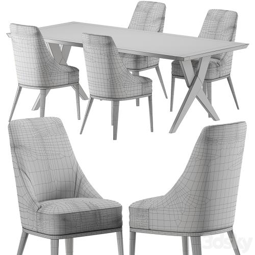 Softhouse Crossing table, Softhouse Flavia chair