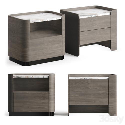 Echo Wood Bedside Table Lux Lucia Casa