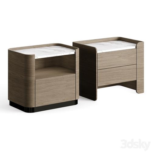 Echo Wood Bedside Table Lux Lucia Casa