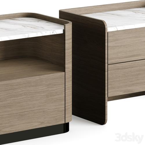 Echo Wood Bedside Table Lux Lucia Casa