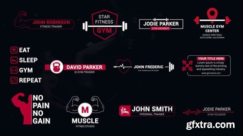 Videohive Gym & Fitness Titles 54335107