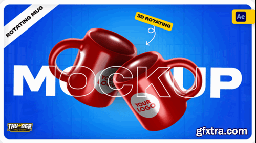 Videohive 3D Rotating Mug Video Mockup 54359867