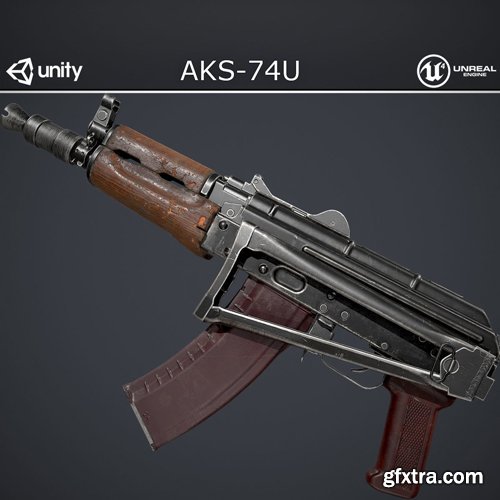 CgTrader - AKS-74U VR / AR / low-poly 3d model