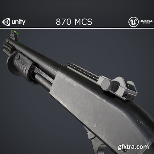 CgTrader - 870 MCS Shotgun VR / AR / low-poly 3d model