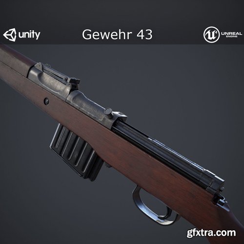 CgTrader - Gewehr 43 Rifle VR / AR / low-poly 3d model