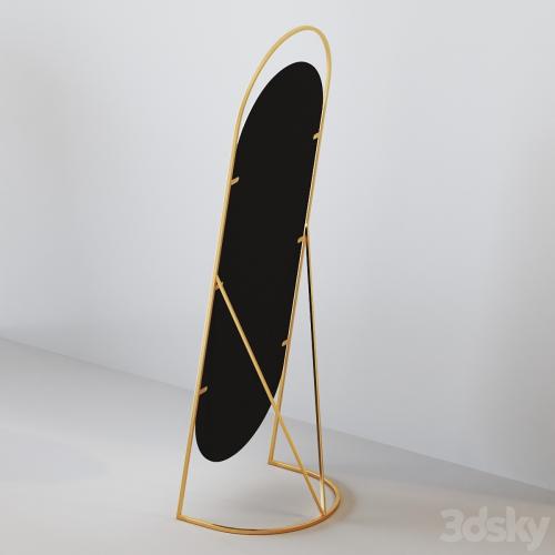 Folded Ellipse Standing Mirror