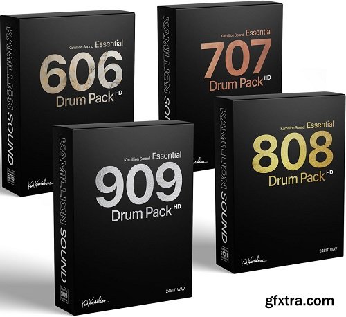 Kamillion Sound KS Essential 606, 707, 808, 909 Drum Pack Bundle