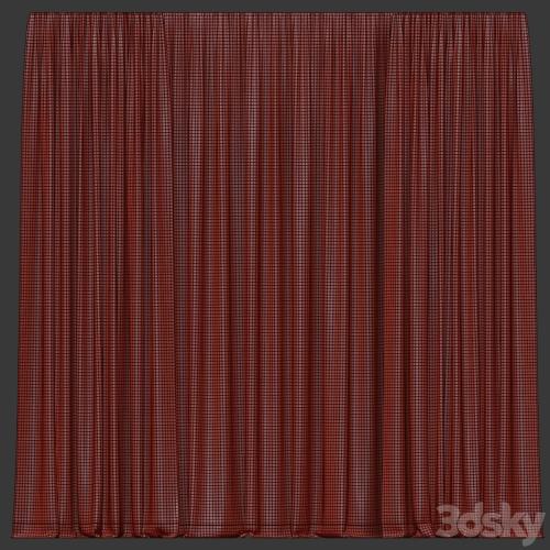 Curtains in two colors with tulle